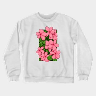 Vintage doodle illustration of Catharanthus roseus Crewneck Sweatshirt